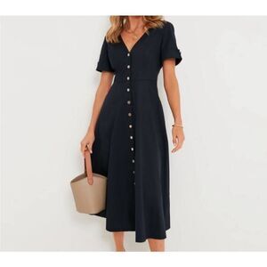 NEW Tuckernuck Navy Kate Button Down Poplin Maxi Dress Size XXL
